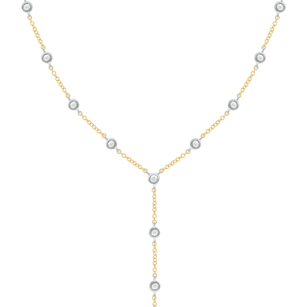 14K TWO-TONE GOLD DIAMONDS BY THE YARD LARIAT