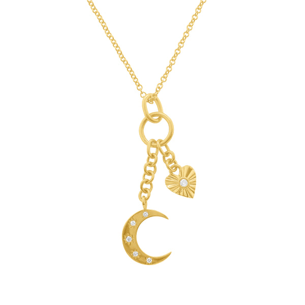 14K GOLD DIAMOND HARPER NECKLACE