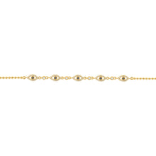 14K GOLD DIAMOND SAPPHIRE ARIA EYE BRACELET