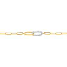 14K GOLD DIAMOND EMMA PAPERCLIP BRACELET