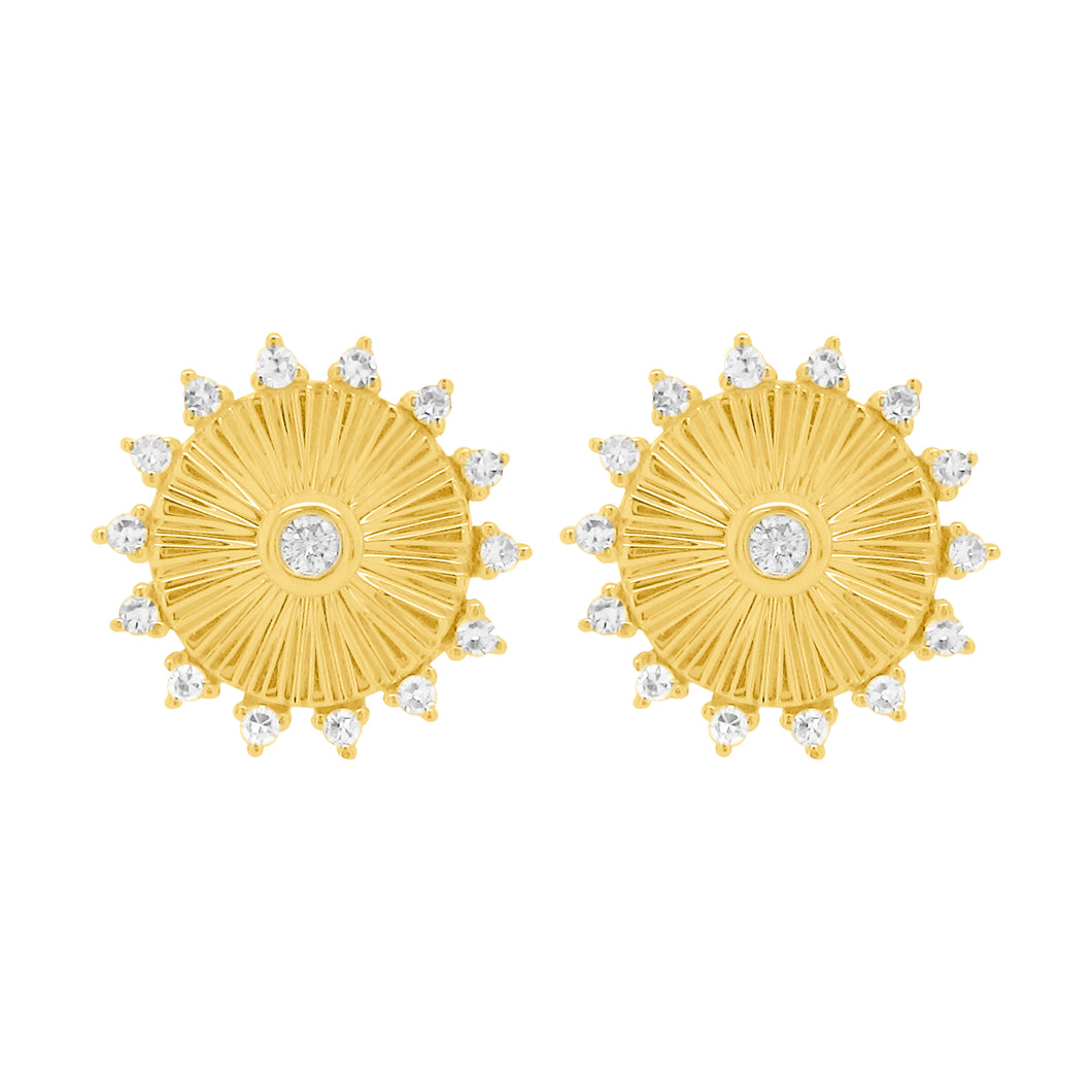 14K GOLD DIAMOND SIERRA STUDS