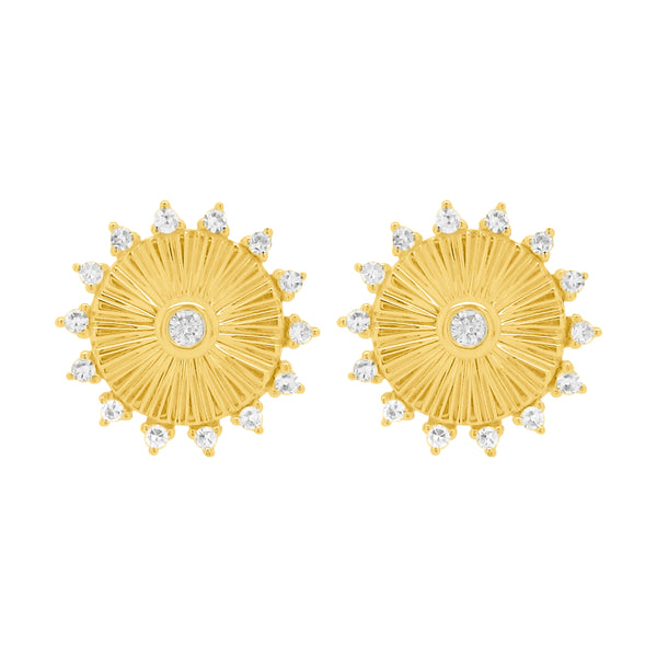 14K GOLD DIAMOND SIERRA STUDS