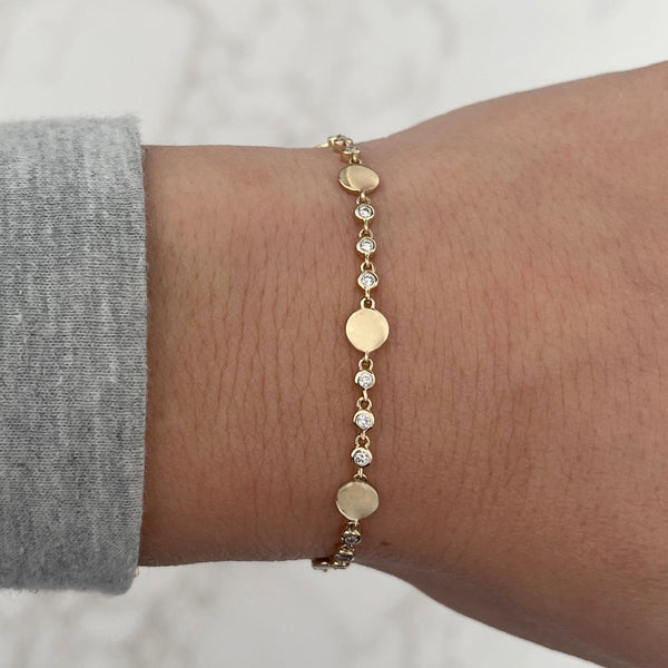 14K GOLD DIAMOND SERENA BRACELET