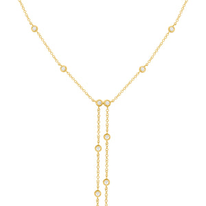 14K GOLD DIAMOND DESI LARIAT