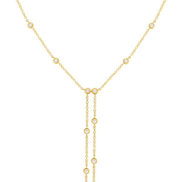 14K GOLD DIAMOND DESI LARIAT