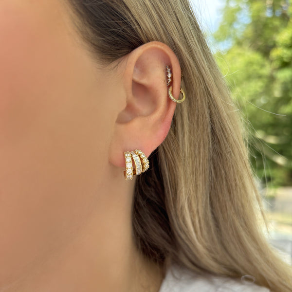 14K GOLD DIAMOND KENDRA EARRINGS