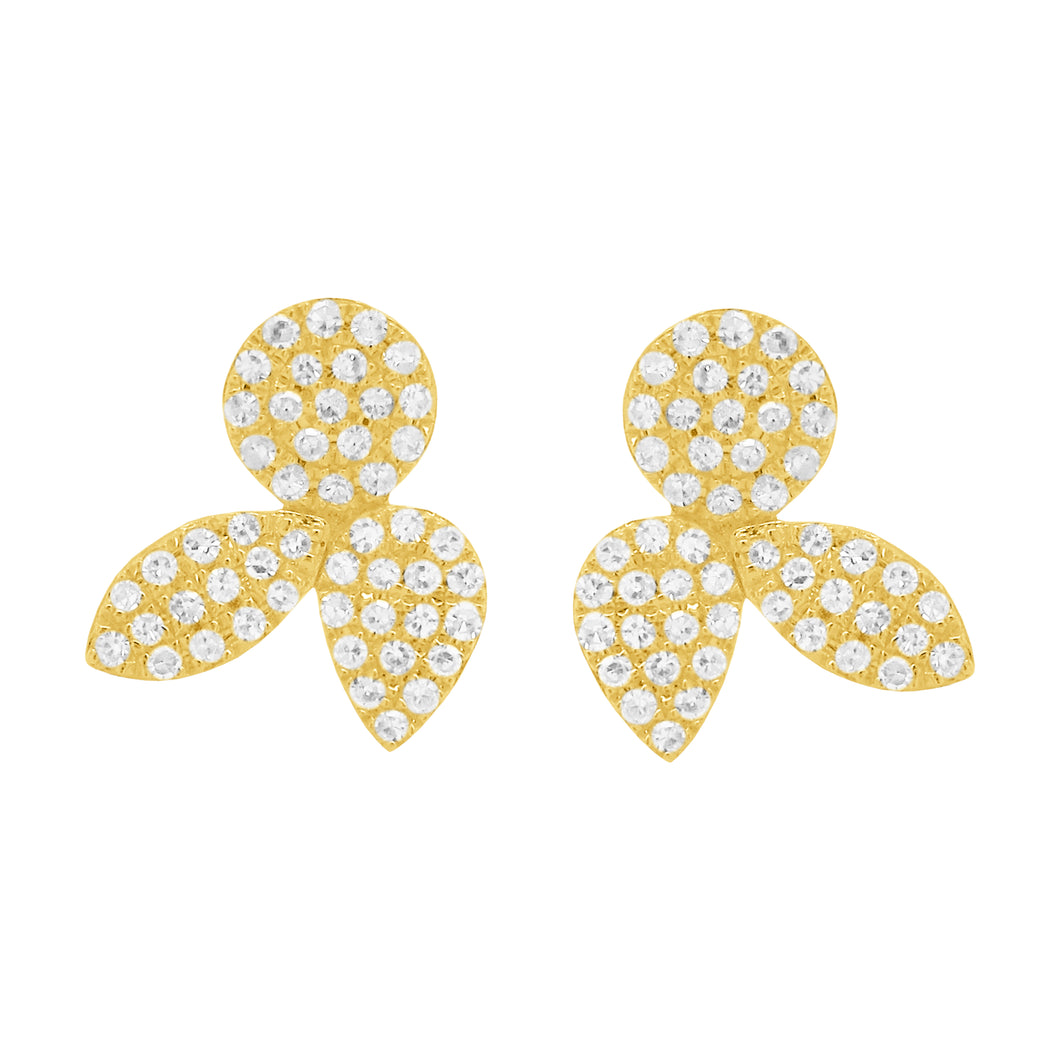 14K GOLD DIAMOND CLAIRE STUDS