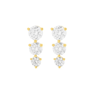 14K GOLD DIAMOND BELLE STUDS