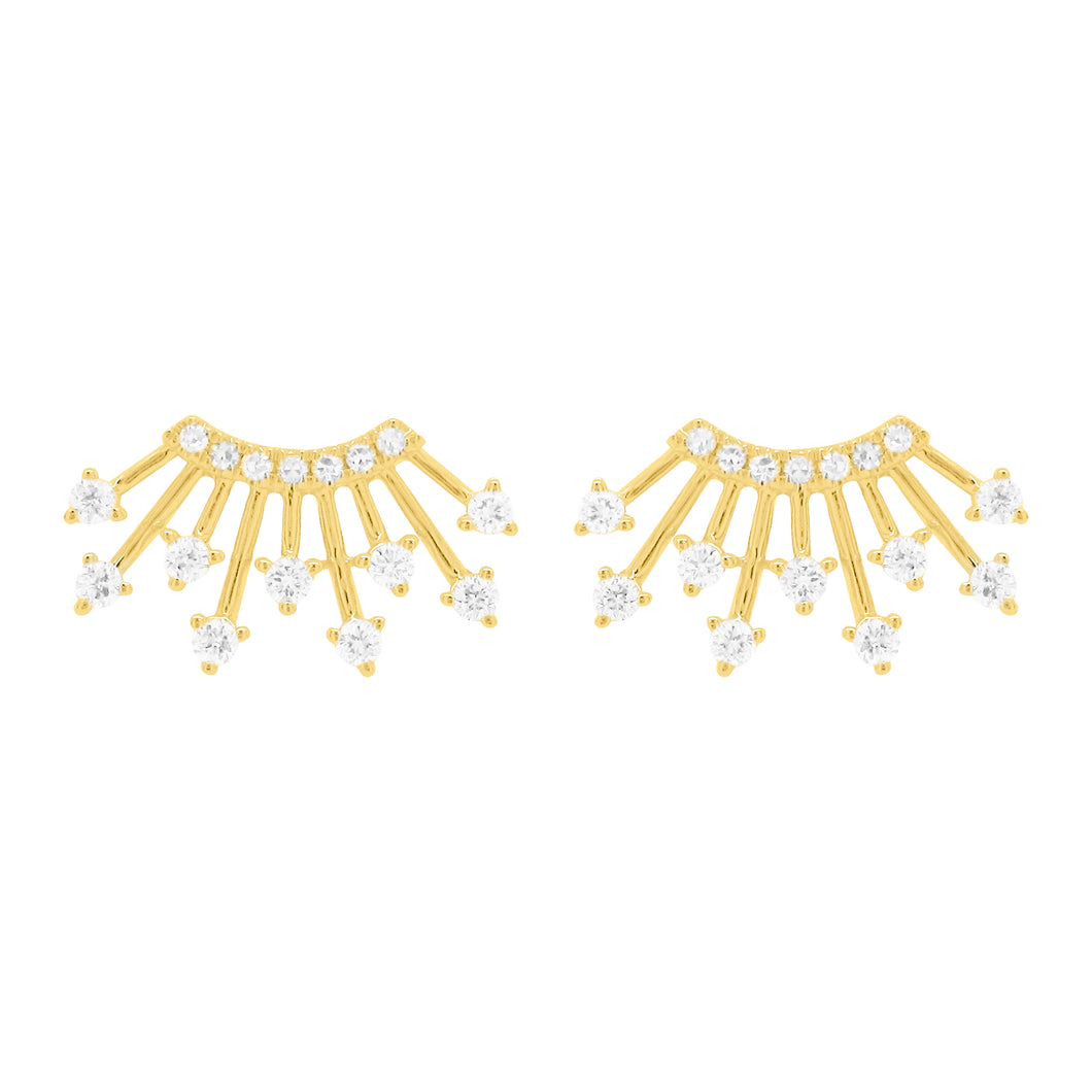 14K GOLD DIAMOND CHLOE STUDS