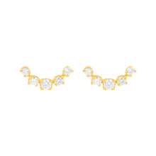 14K GOLD DIAMOND TIA STUDS