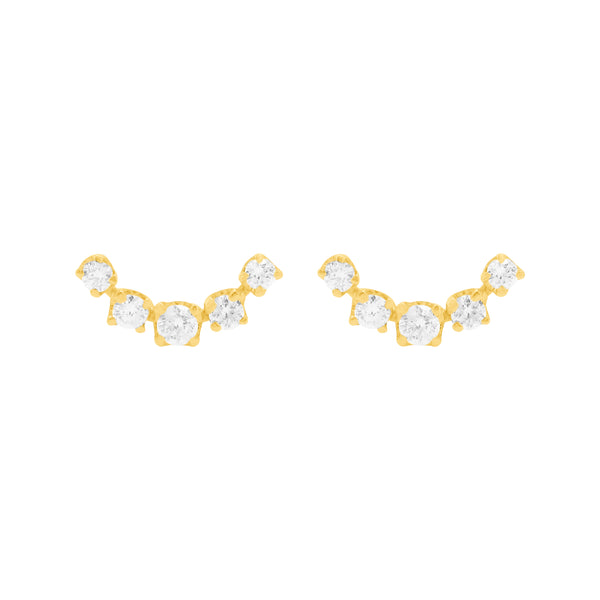 14K GOLD DIAMOND TIA STUDS