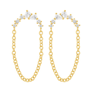 14K GOLD DIAMOND TRIXIE EARRINGS