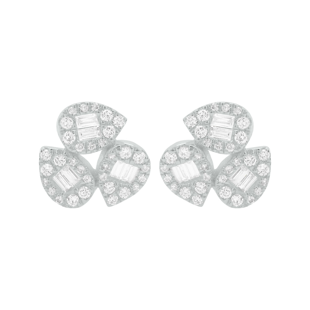 14K GOLD DIAMOND JULIA STUDS