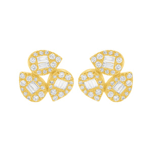 14K GOLD DIAMOND JULIA STUDS