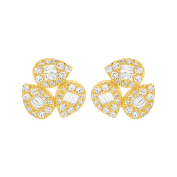 14K GOLD DIAMOND JULIA STUDS