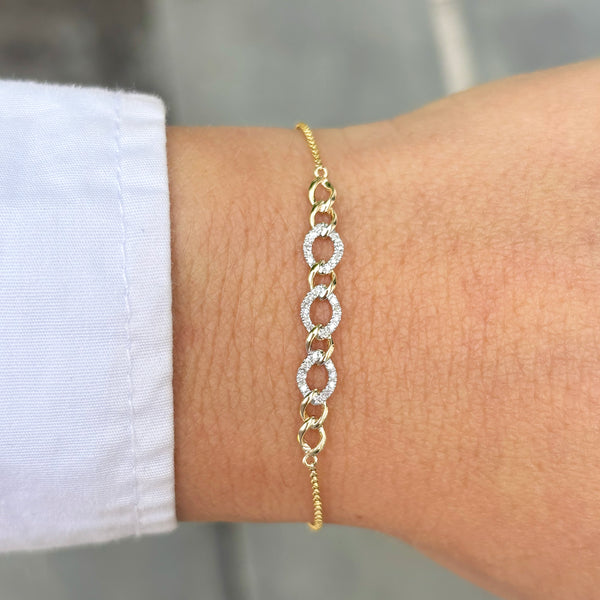 14K GOLD DIAMOND BRIA BRACELET