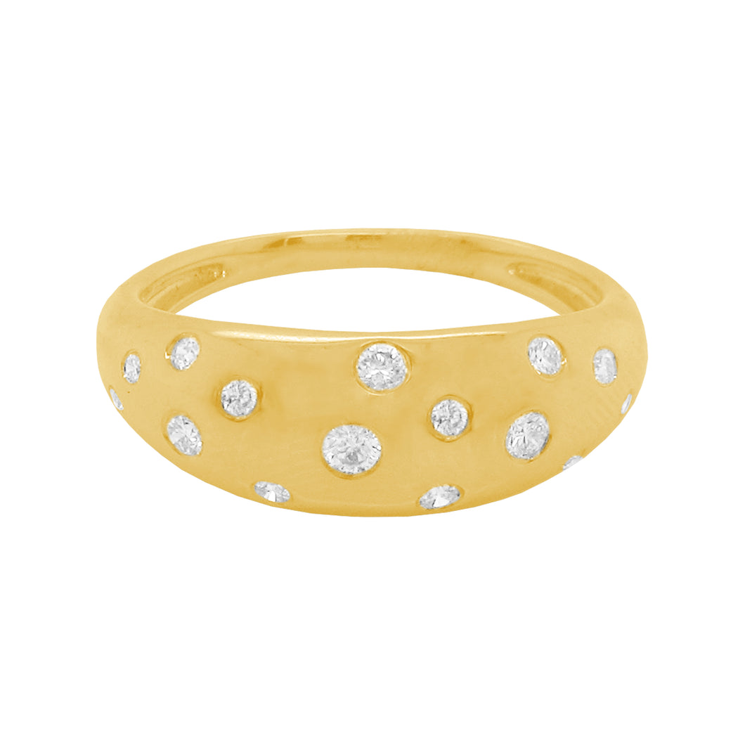 14K GOLD DIAMOND PERRY RING