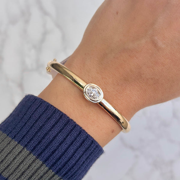 14K GOLD LAB GROWN DIAMOND MORGAN BANGLE
