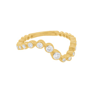 14K GOLD DIAMOND BILLIE RING