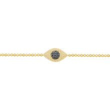 14K GOLD DIAMOND SAPPHIRE OLIVIA EYE BRACELET