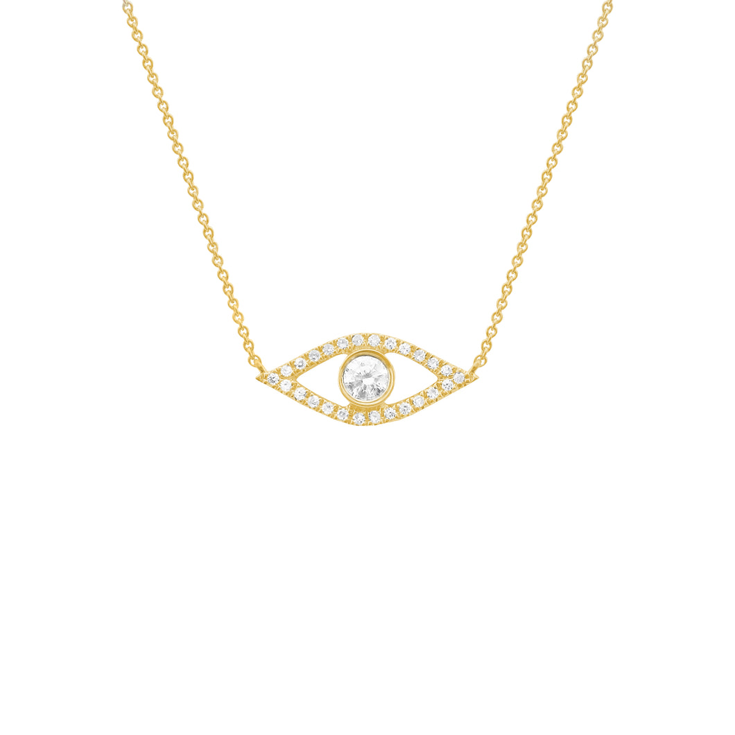 14K GOLD DIAMOND LYLA EYE NECKLACE