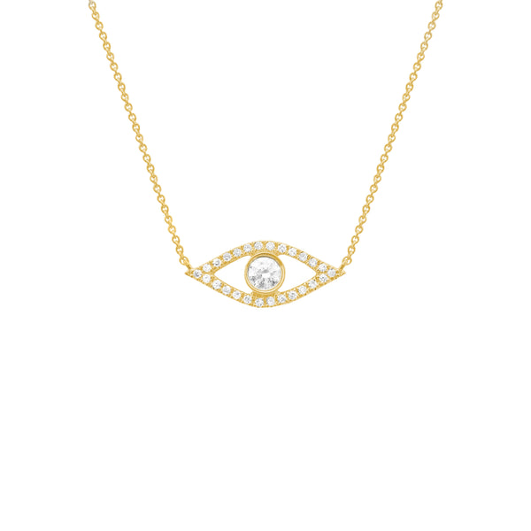 14K GOLD DIAMOND LYLA EYE NECKLACE