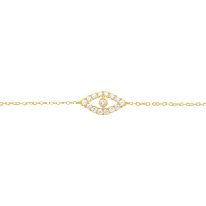 14K GOLD DIAMOND LYLA EYE BRACELET