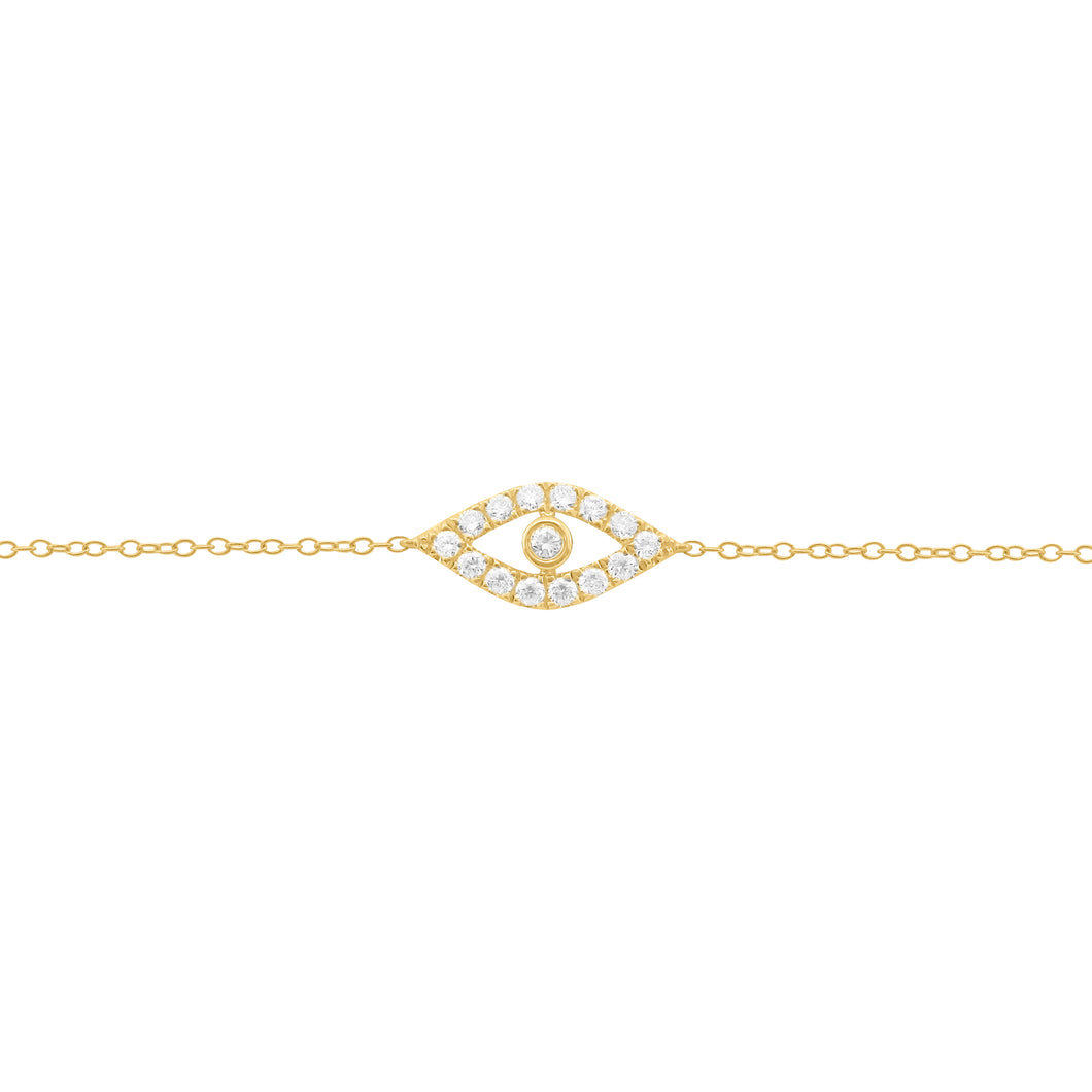 14K GOLD DIAMOND LYLA EYE BRACELET