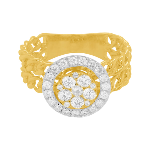 14K GOLD DIAMOND NICOLE CIRCLE RING