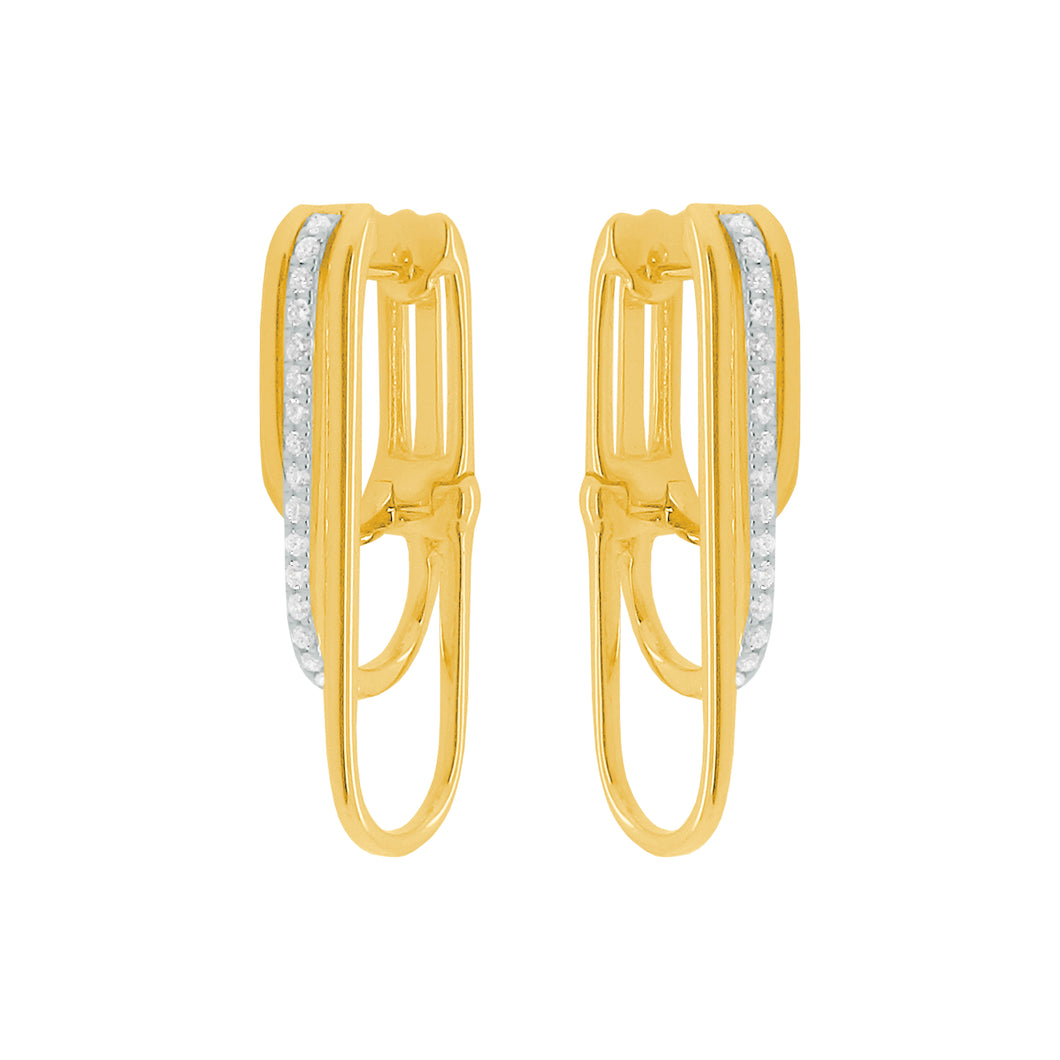 14K GOLD DIAMOND ALIX EARRINGS