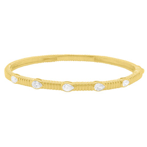 14K GOLD DIAMOND SIERRA PEAR BANGLE