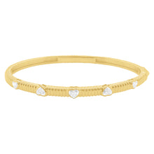 14K GOLD DIAMOND SIERRA HEART BANGLE