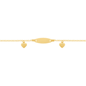 14K GOLD LEAH ENGRAVABLE HEART BABY BRACELET