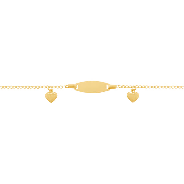 14K GOLD LEAH ENGRAVABLE HEART BABY BRACELET