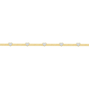 14K GOLD DIAMOND CARLY HEART BRACELET