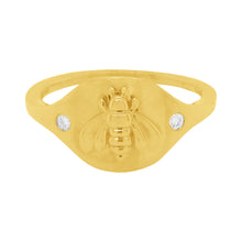 14K GOLD DIAMOND BEE RING