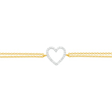 14K GOLD DIAMOND GINA HEART BRACELET