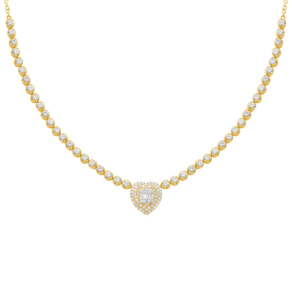 14K GOLD DIAMOND SIERRA HEART NECKLACE