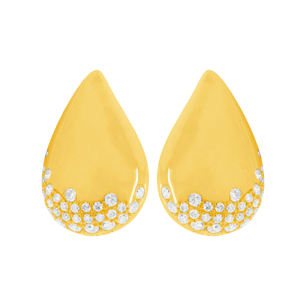 14K GOLD DIAMOND LARA STUDS