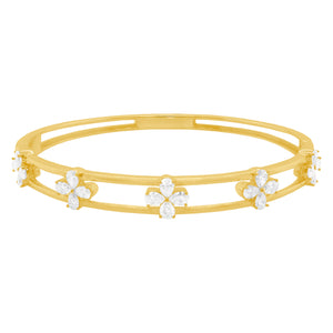 14K GOLD DIAMOND CARA BANGLE