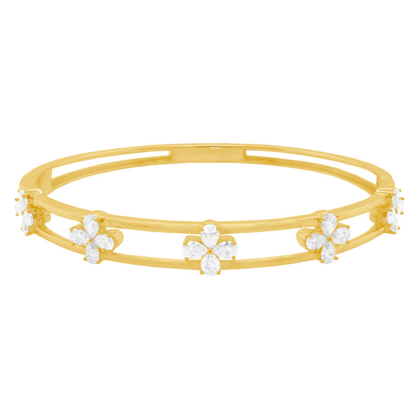 14K GOLD DIAMOND CARA BANGLE