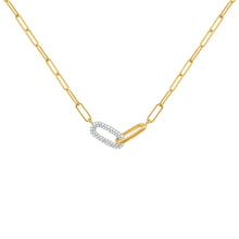 14K GOLD DIAMOND EMMA PAPERCLIP NECKLACE