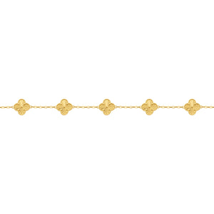 14K GOLD SMALL CARLIE CLOVER BRACELET