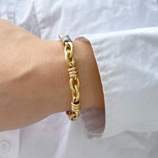 14K TRI-TONE GOLD KARINA BRACELET