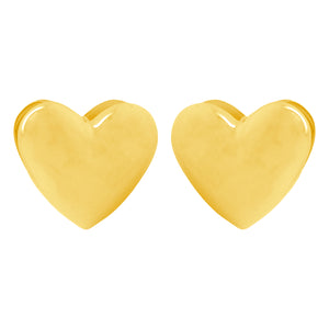 14K GOLD HALLE HEART EARRINGS