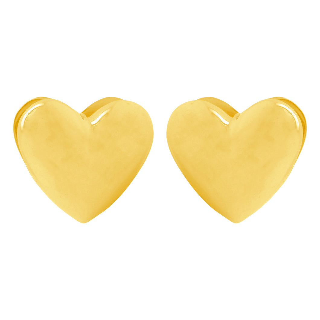 14K GOLD HALLE HEART EARRINGS