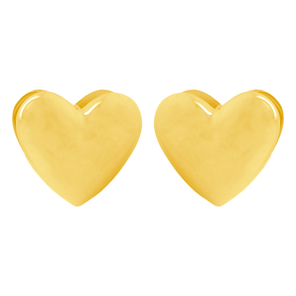 14K GOLD HALLE HEART EARRINGS