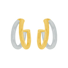 14K TWO-TONE GOLD TALIA MINI HOOPS