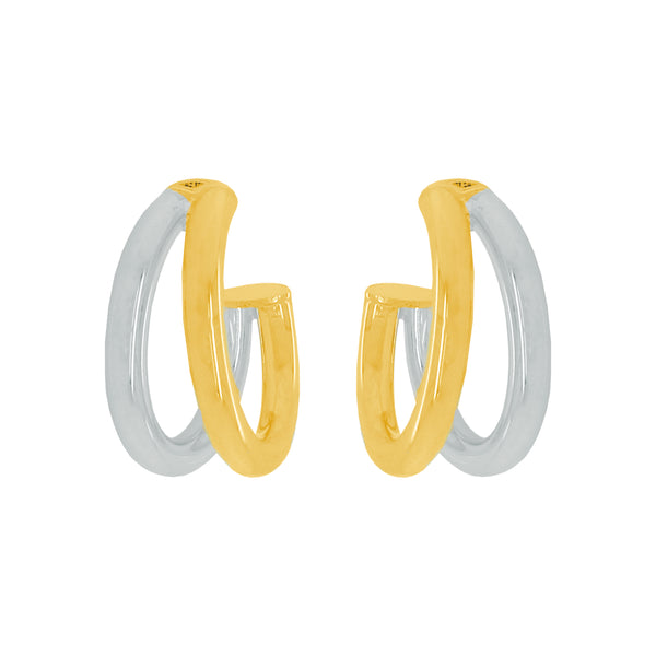 14K TWO-TONE GOLD TALIA MINI HOOPS