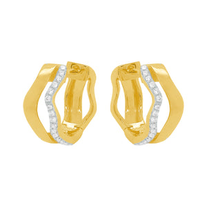 14K GOLD DIAMOND KELLY HUGGIES